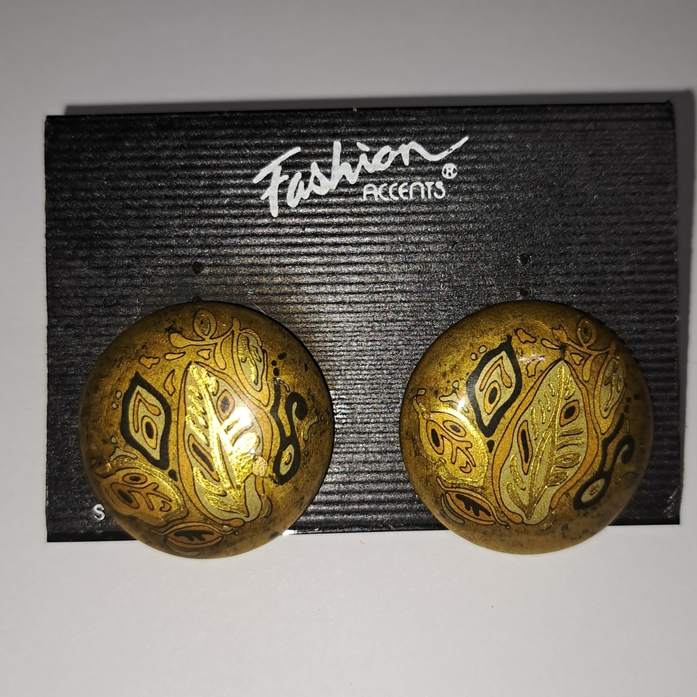 Gold-Tone Leaf Earrings